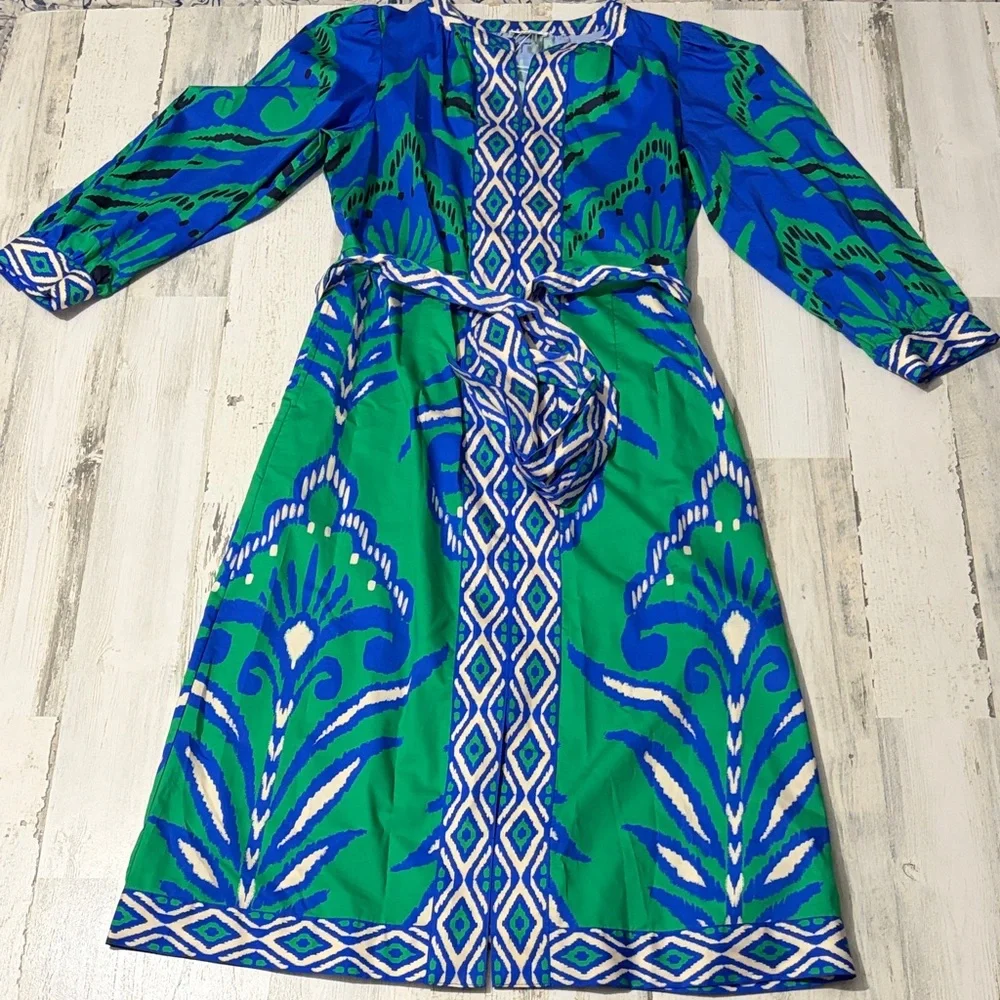 Tyler Boe Kelsey Cotton Graphic Dress Size Small - Picture 5 of 11